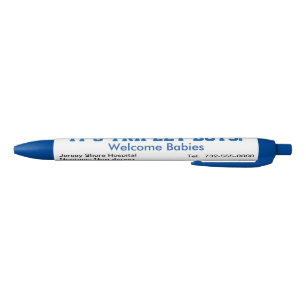 It's Triplet Boys Hospital Announcement Name Blue Ink Pen