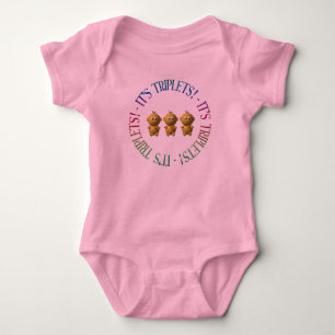 It's triplets! baby bodysuit