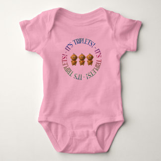 It's triplets! baby bodysuit