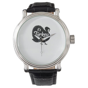 It's Turkey Time Shirt _ Cute Thanksgiving Season Watch