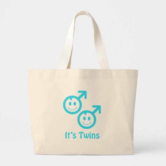 It's twin boys large tote bag (Front)