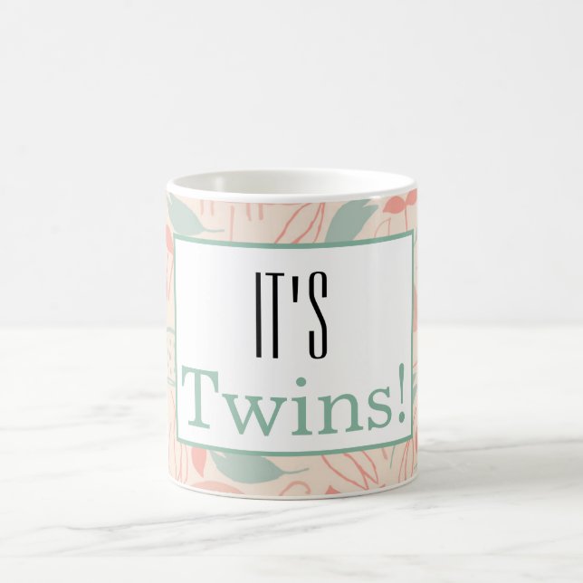 It's Twins! Baby Shower Party Favour Mug (Center)