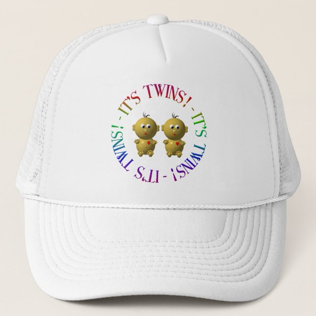 It's twins! trucker hat (Front)