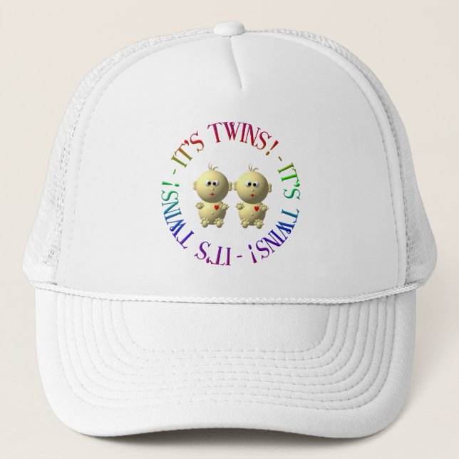 It's twins! trucker hat (Front)