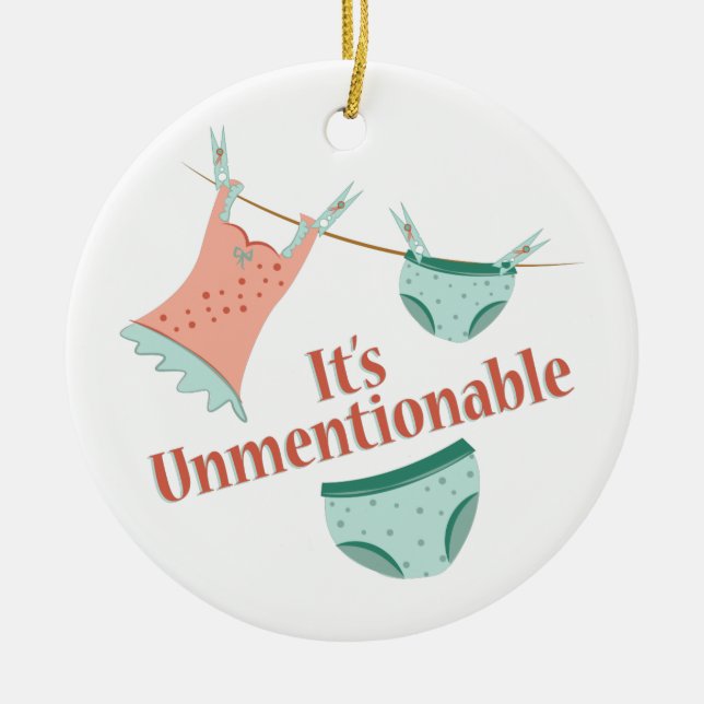 Its Unmentionable Ceramic Ornament (Front)