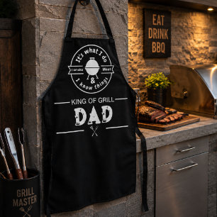 It's What I Do I Smoke Meat Funny Dad King Apron