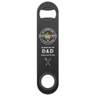 It's What I Do I Smoke Meat Funny Dad Photo Bar Key