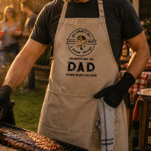 It's What I Do I Smoke Meat Funny Dad Photo Standard Apron
