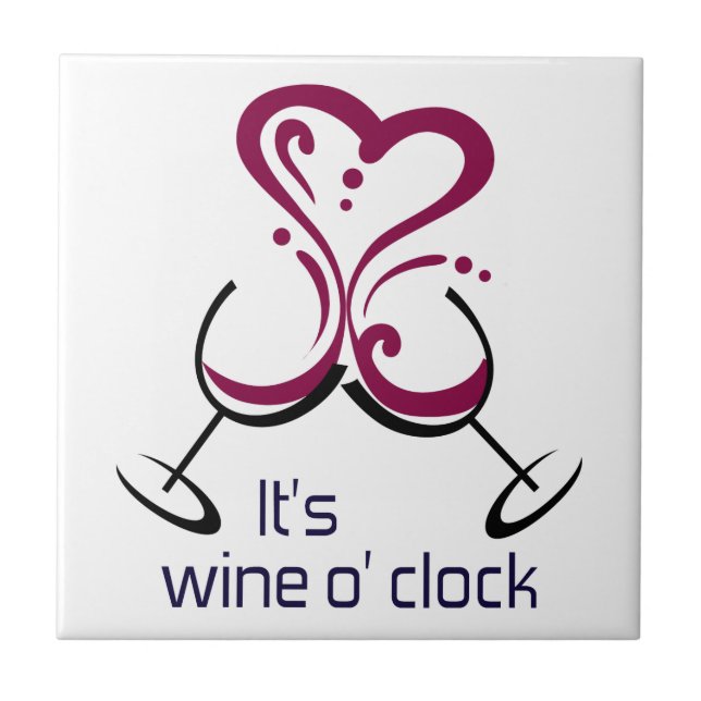 It's Wine O Clock Tile (Front)