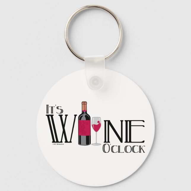 It's Wine O'clock Keychain (Front)
