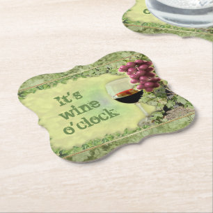 It's Wine O'Clock Paper Coaster