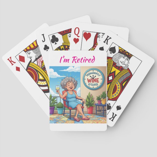 It's Wine O'Clock Playing Cards (Back)