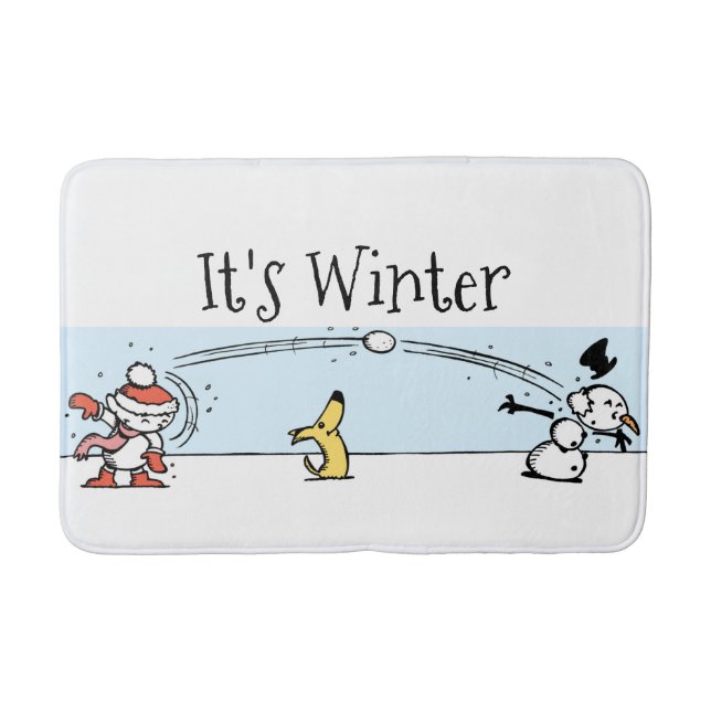 It's Winter  Bath Mat (Front)
