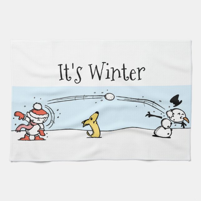 It's Winter kitchen towel (Horizontal)