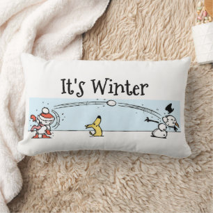 It's Winter  Lumbar Pillow