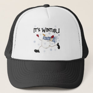 It's Winter Snowman Holidays Trucker Hat