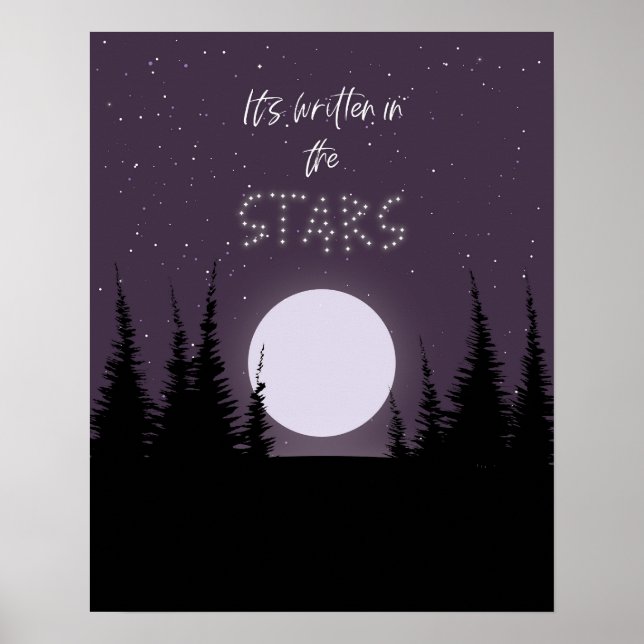It's Written in the Stars Forest Purple Poster (Front)