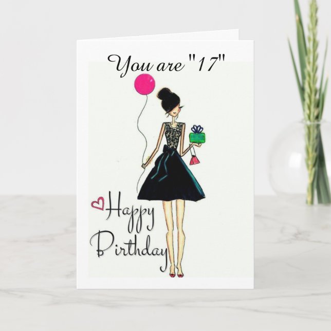 **IT'S YOUR **17** BIRTHDAY!!!!** BIRTHDAY Card (Front)