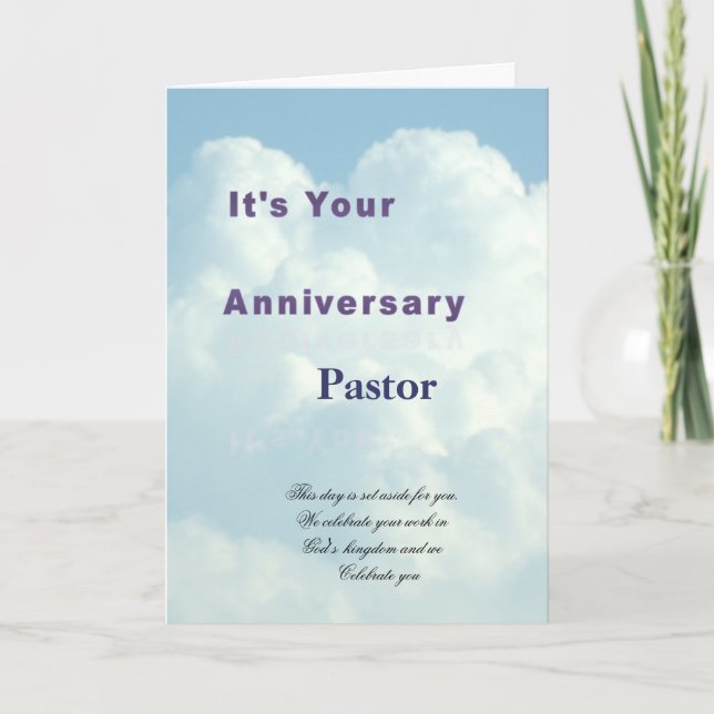 It's your Anniversary Pastor Card (Front)