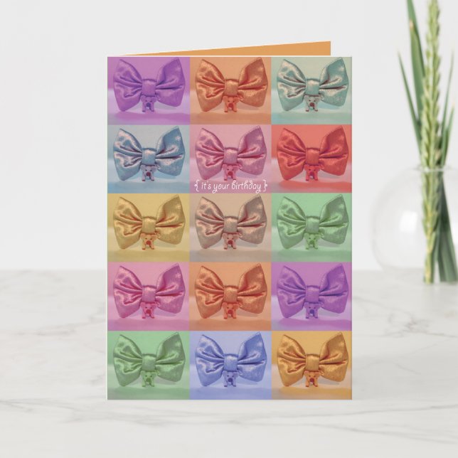 It's Your Birthday! Bow Pigs Card (Front)