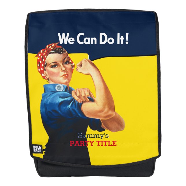 It's Your Custom Rosie Party Personalize This Backpack (Front)
