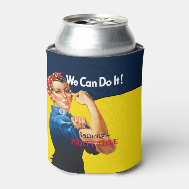 It's Your Custom Rosie Party Personalize This Can Cooler (Can Front)