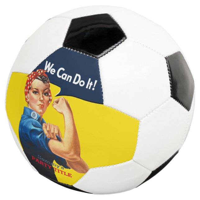 It's Your Custom Rosie Party Personalize This Soccer Ball (Three Quarter)