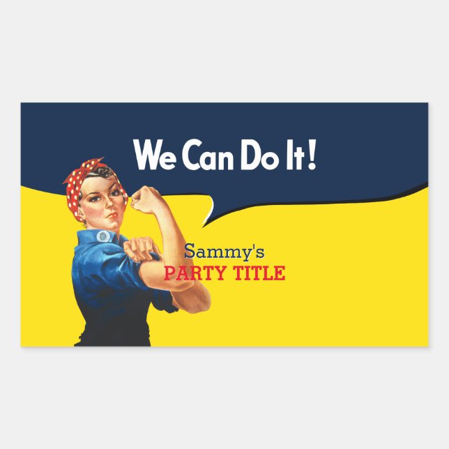 It's Your Custom Rosie Party Personalize This Sticker (Front)