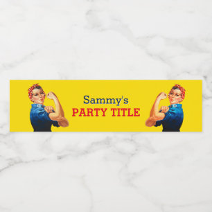 It's Your Custom Rosie Party Personalize This Water Bottle Label