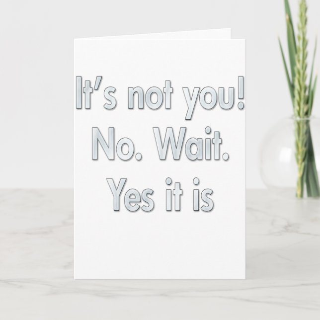It's Your Fault  Divorce & Breakup Holiday Card (Front)