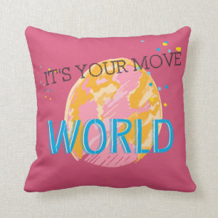 It's Your Move World Throw Pillow