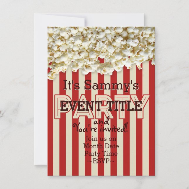 It's Your Party Invitation 12 lines 2 sided insert (Front)