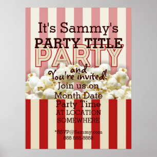 It's Your Party Invitation Poster Personalize it!