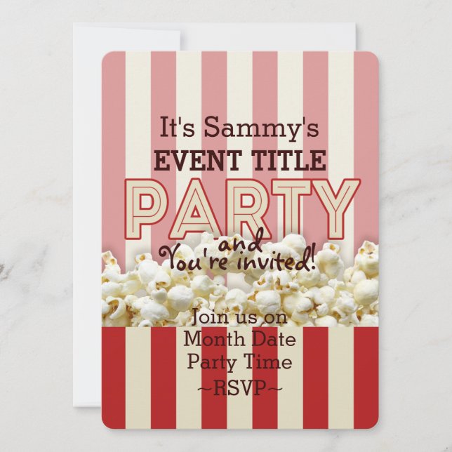 It's Your Personalized Party Supply. Invitation (Front)