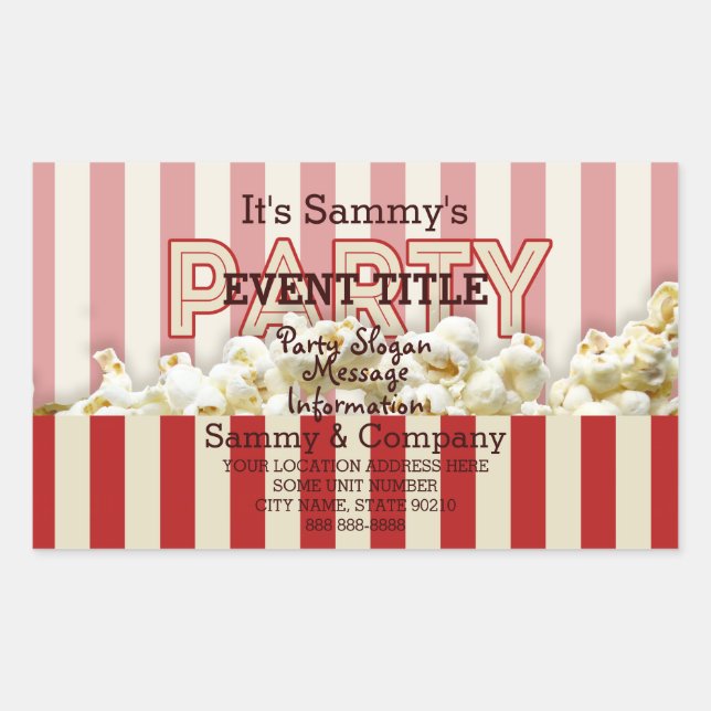 It's Your Personalized Party Supply. Sticker (Front)