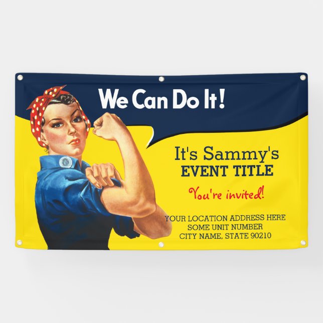It's Your Personalized Rosie Party signage Banner (Horizontal)
