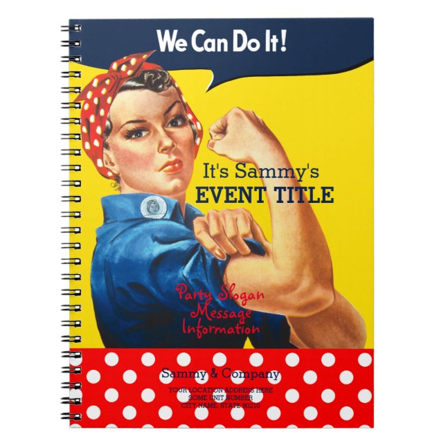 It's Your Personalized Rosie Party Supply Notebook (Front)