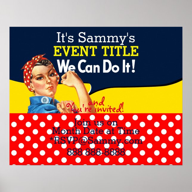 It's Your Personalized Rosie Party Supply Poster (Front)