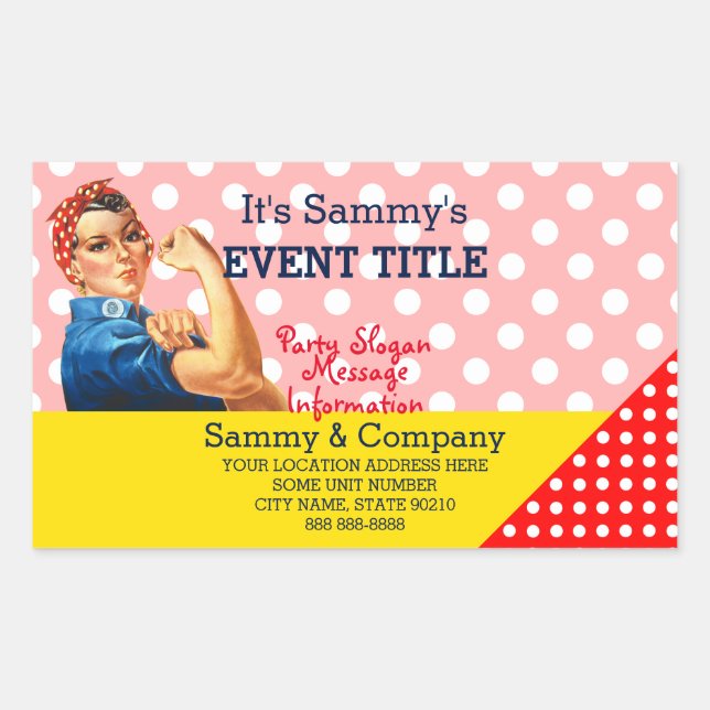 It's Your Personalized Rosie Party Supply Sticker (Front)