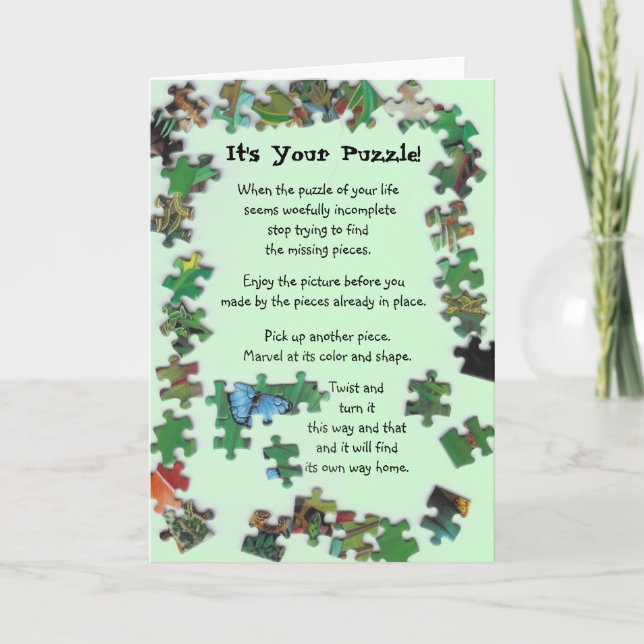 It's Your Puzzle! Card with Pieces (Front)