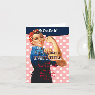 It's Your Rosie Party 12 lines 2 sided custom Invitation