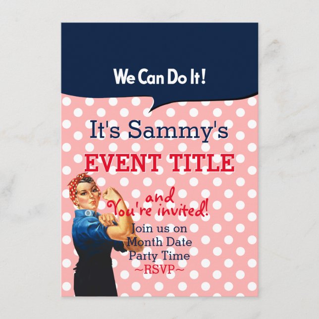 It's Your Rosie Party 12 lines 2 sided insert (Front)