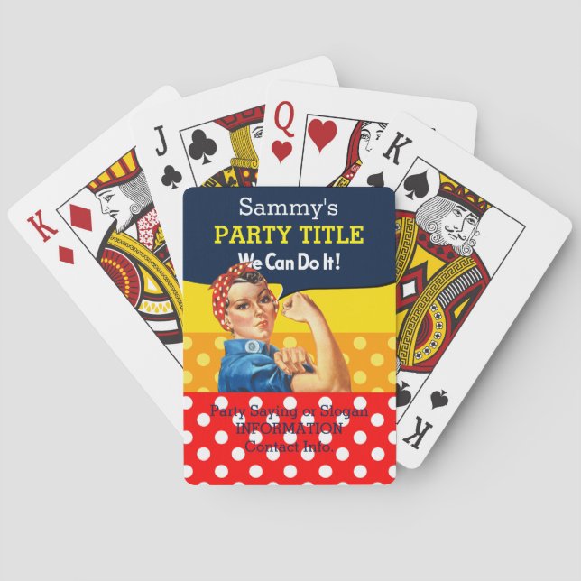 It's Your Rosie Party Game Personalize This Playing Cards (Back)