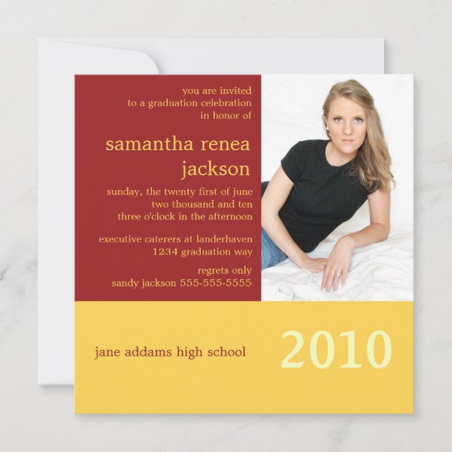 It's Your Year Graduation Invitation (Burgundy) (Front)