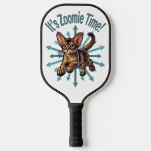 It's Zoomie Time Abyssinian Cat Pickleball Paddle