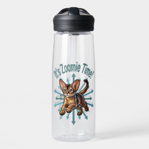 It's Zoomie Time Abyssinian Cat Water Bottle