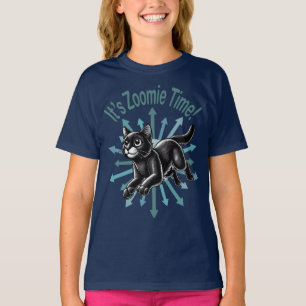 It's Zoomie Time Black Cat T-Shirt