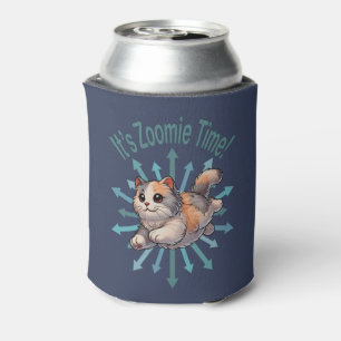 It's Zoomie Time Dilute Calico Cat Can Cooler