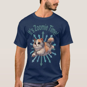 It's Zoomie Time Dilute Calico Cat T-Shirt