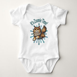 It's Zoomie Time Norwegian Forest Cat Baby Bodysuit